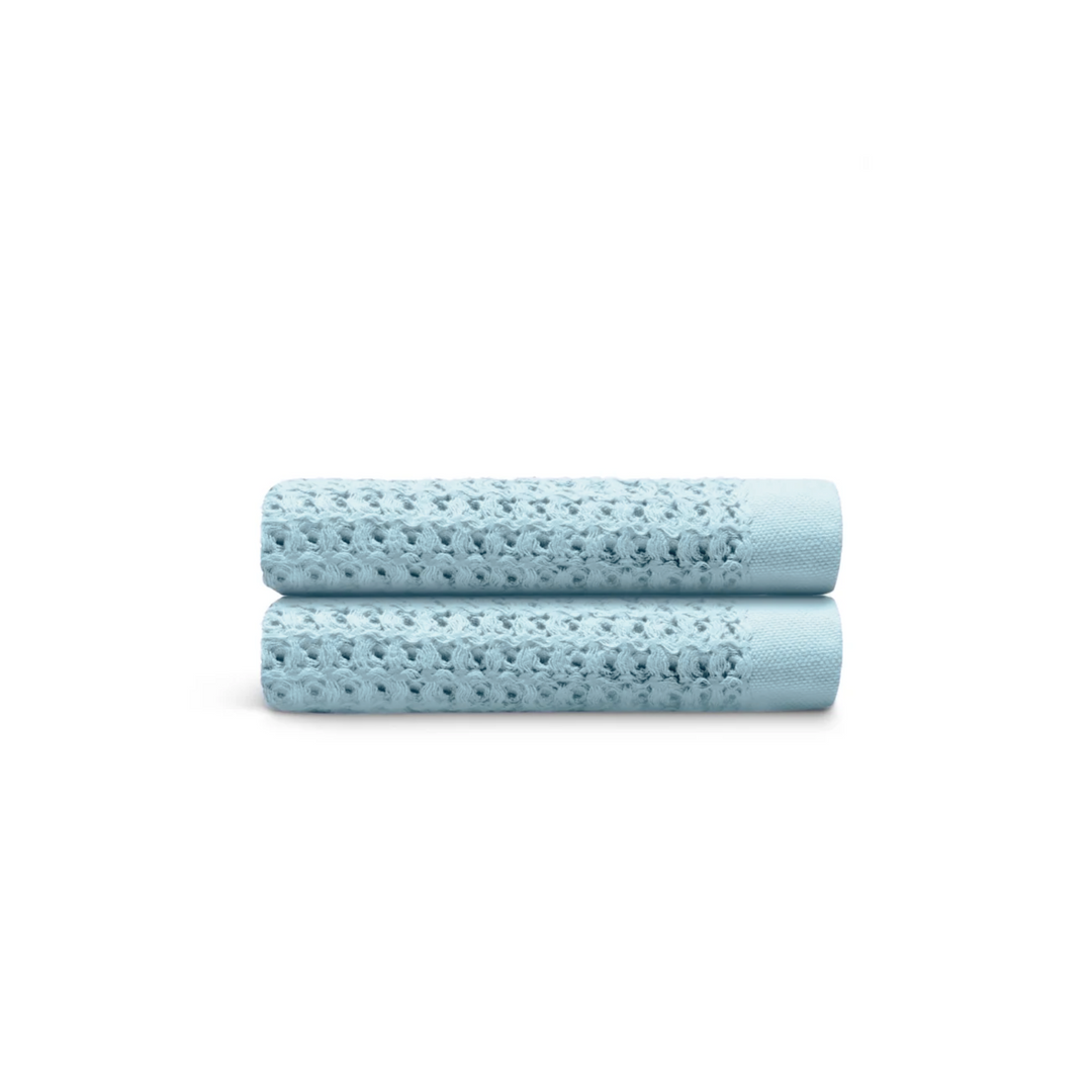 Serviettes à main en coton égyptien gaufré, 2 pièces