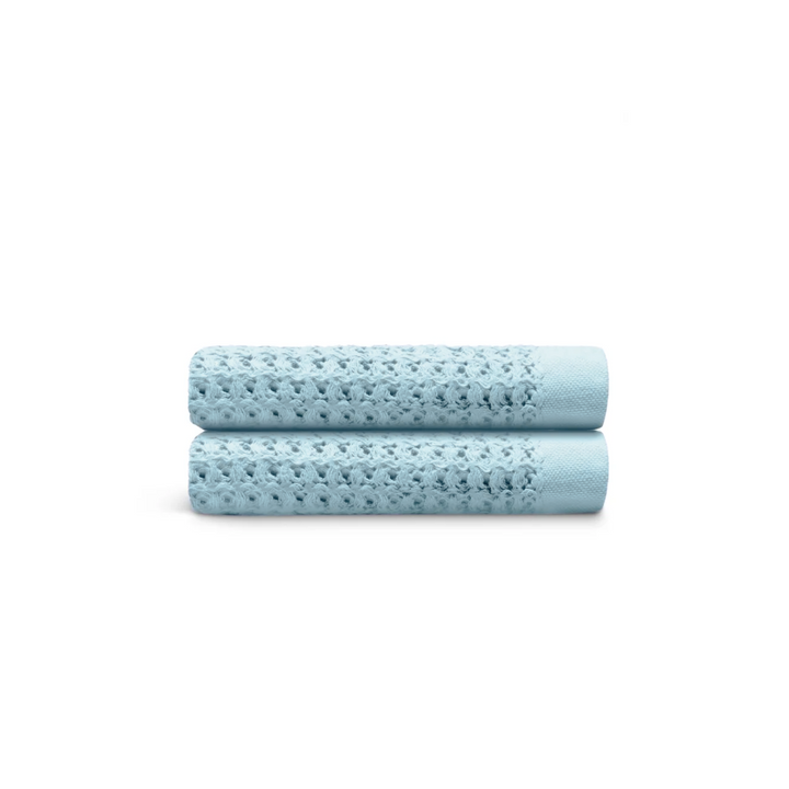 Serviettes à main en coton égyptien gaufré, 2 pièces