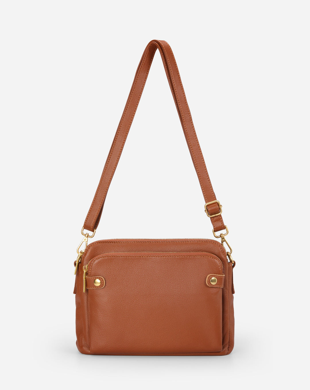 The Bali Three-Layer Leather Crossbody Shoulder & Clutch Bag 2.1L