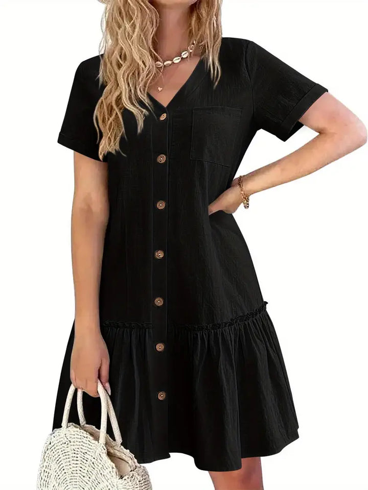 Ella – Robe tunique en coton et lin