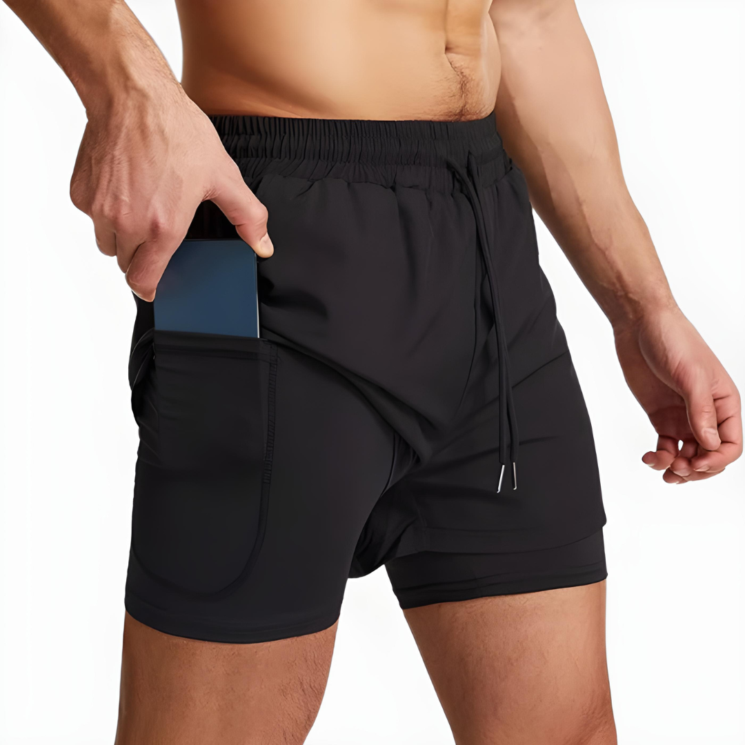Short d'entraînement 2 en 1 James – Séchage rapide et respirant 