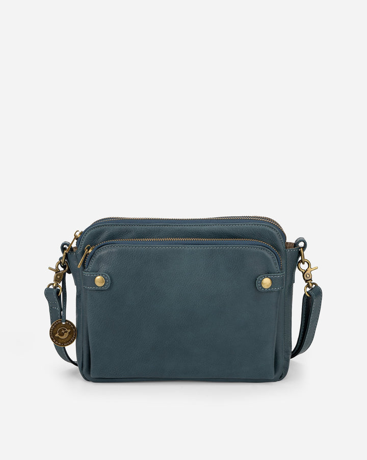 The Bali Three-Layer Leather Crossbody Shoulder & Clutch Bag 2.1L