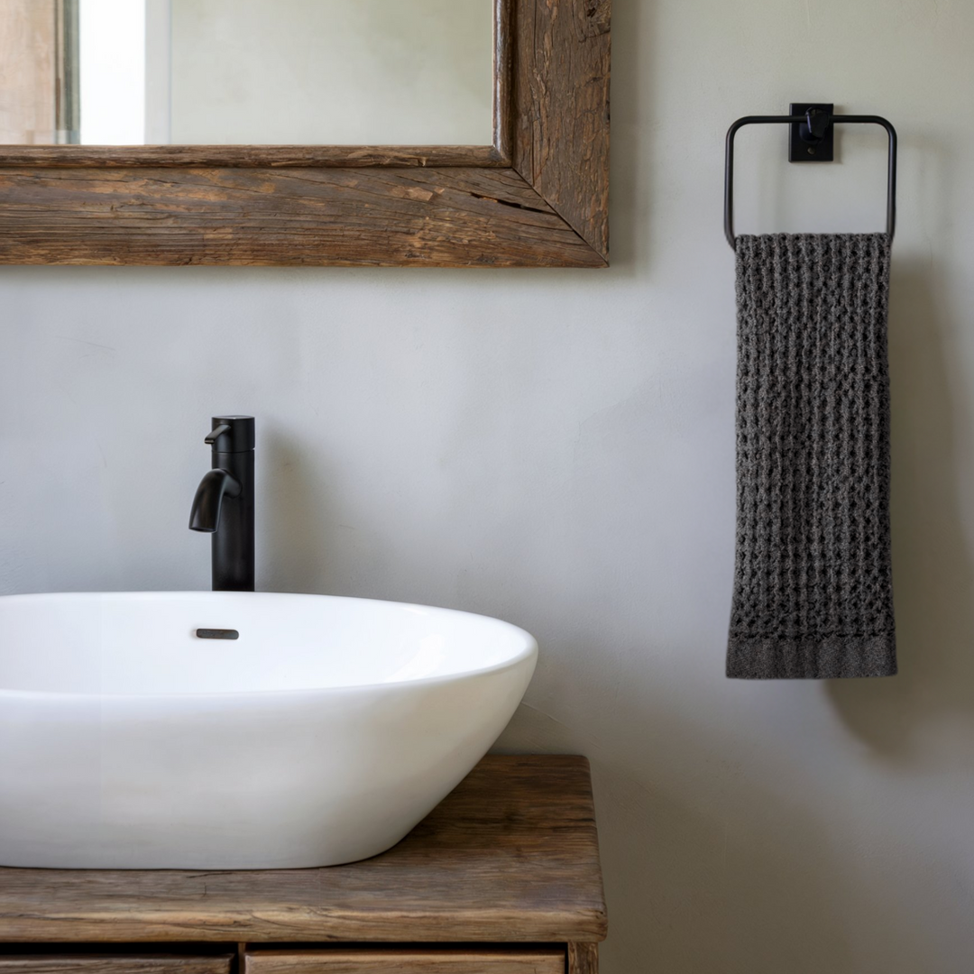 Serviettes de bain en coton égyptien gaufré, 2 pièces