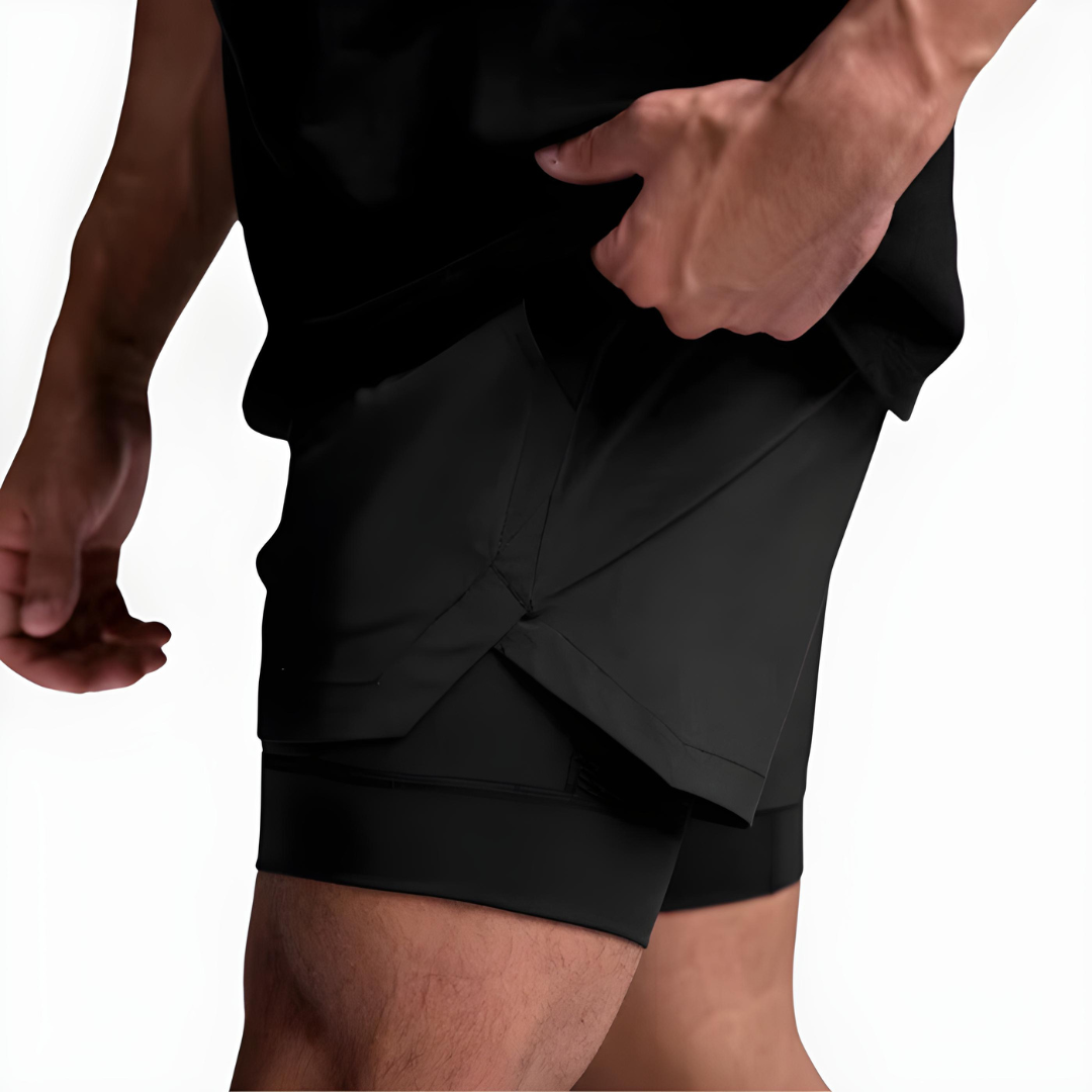 Short d'entraînement 2 en 1 James – Séchage rapide et respirant 