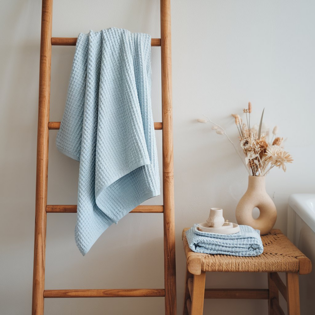 Lot de 4 débarbouillettes en coton égyptien gaufré