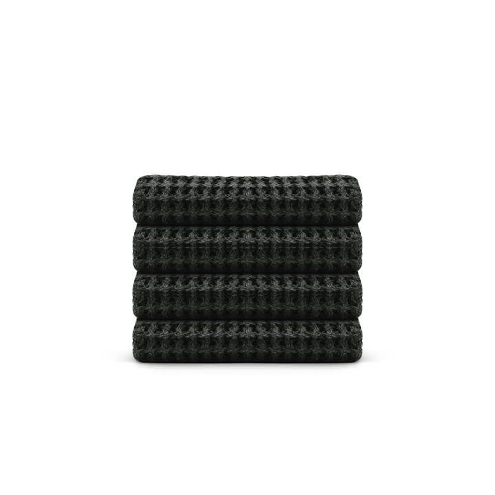 Lot de 4 débarbouillettes en coton égyptien gaufré