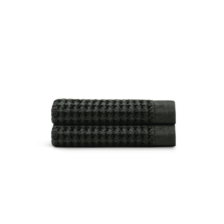 Serviettes à main en coton égyptien gaufré, 2 pièces
