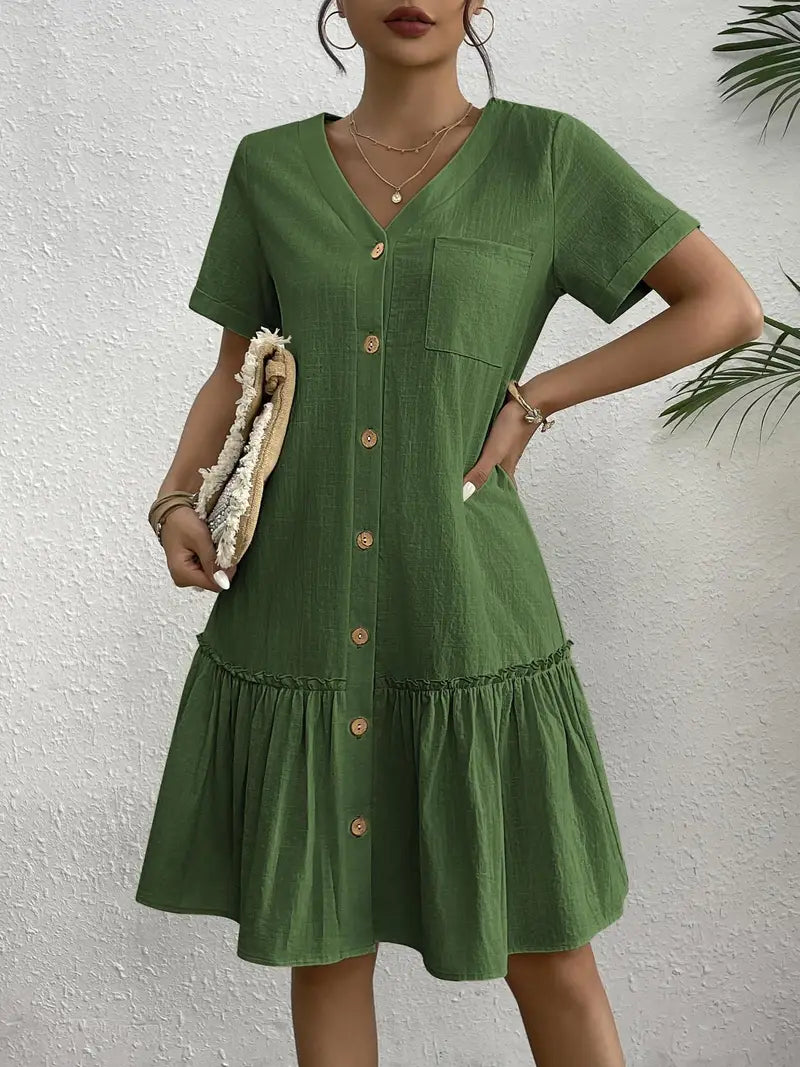 Ella – Robe tunique en coton et lin