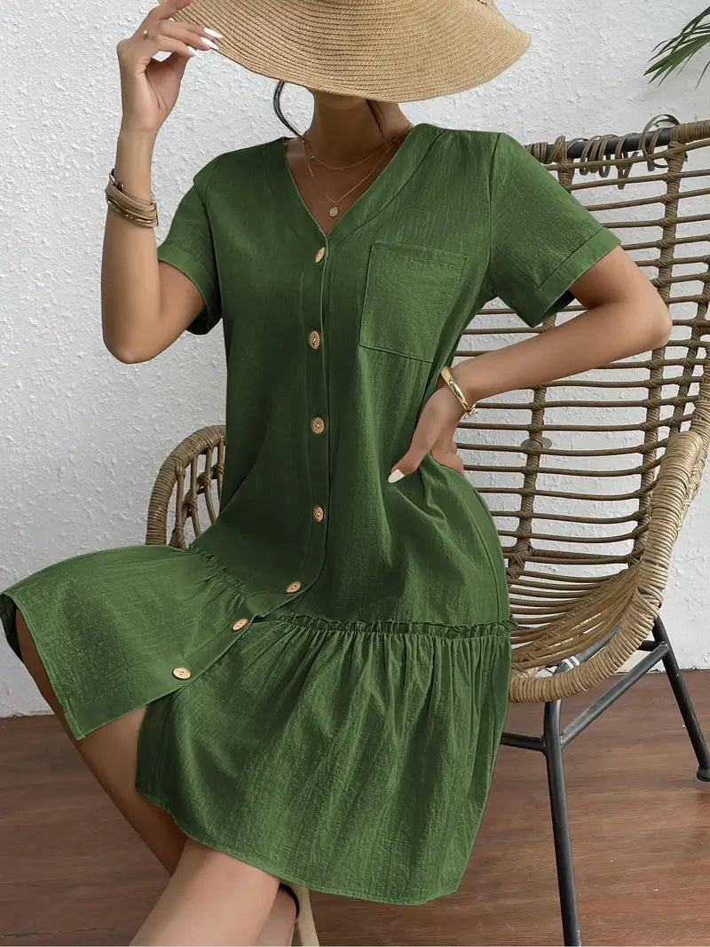Ella – Robe tunique en coton et lin