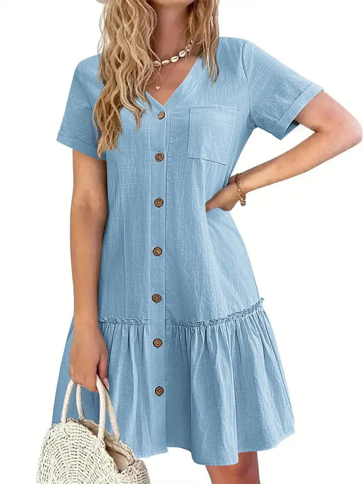 Ella – Robe tunique en coton et lin