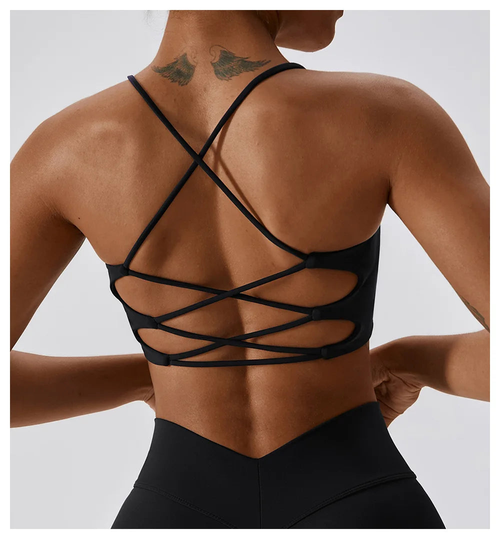"Shape FlexMove Cross Back Bra – Soft, Padded & Tight Fit"