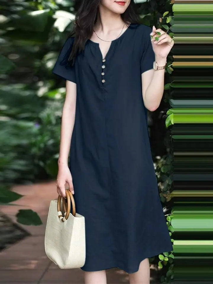 Talia – Casual V-Neck Dress