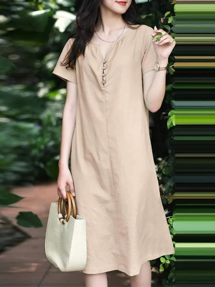 Talia – Casual V-Neck Dress