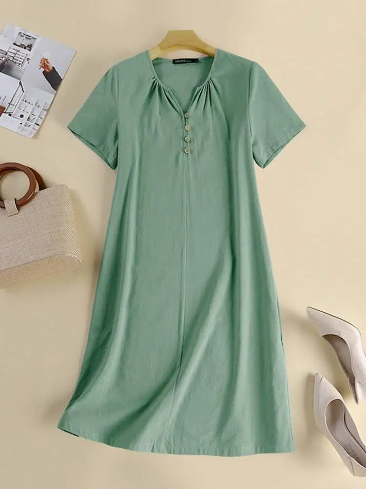 Talia – Casual V-Neck Dress